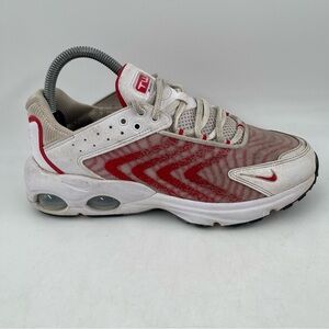 👞 Nike Air Max -Size 6Y- TW Low Casual White Red Athletic Shoes Sneakers